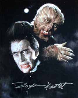 Dracula/Werewolf Combo signed by Roger Kastel