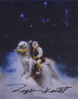 Luke Skywalker on Tauntaun Artist Study signed by Roger Kastel